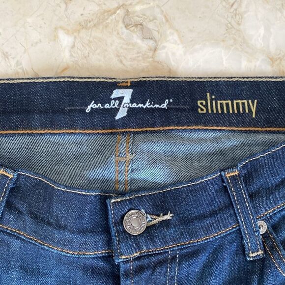 7 For All Mankind Slimmy Straight Leg Stretch Jeans - Picture 10 of 14